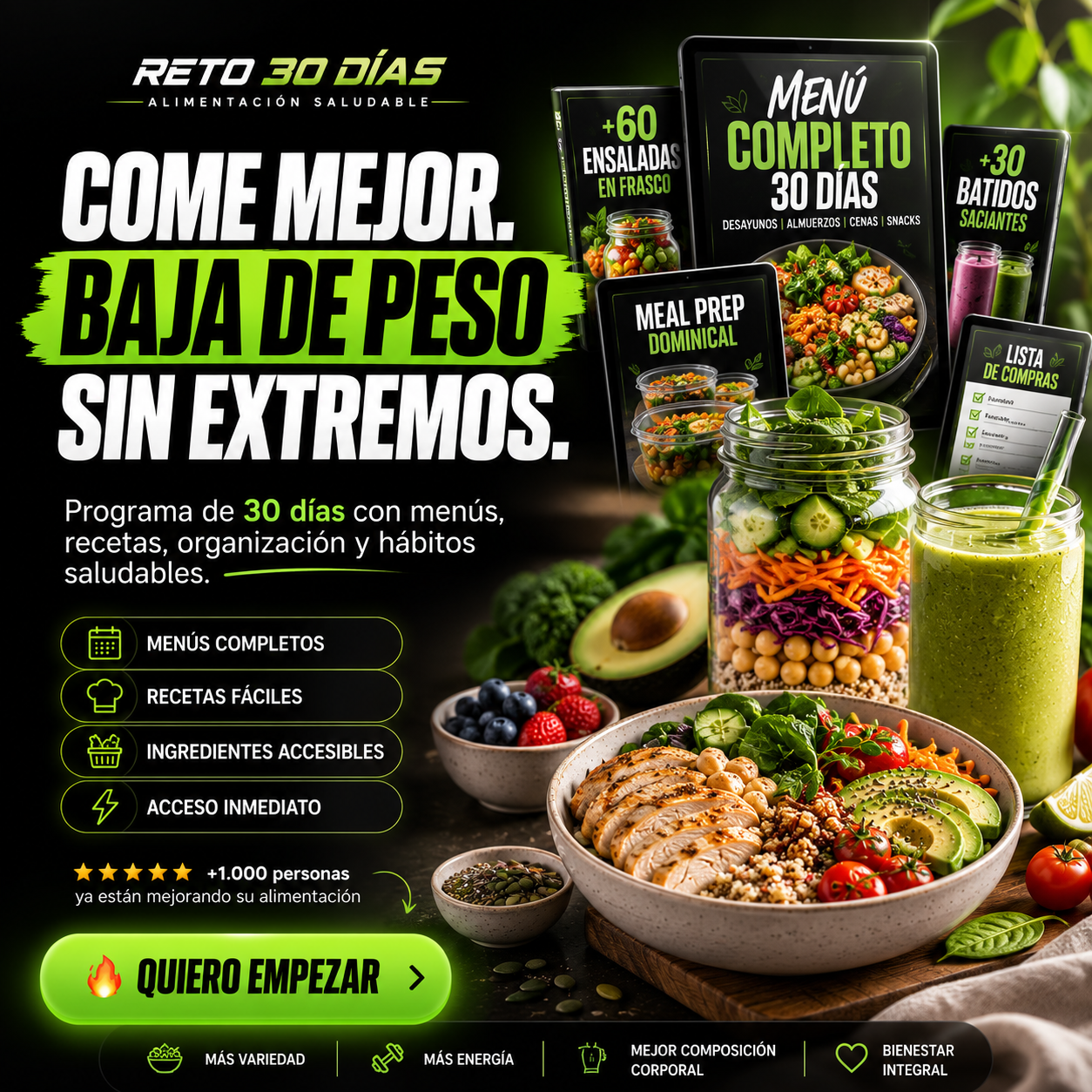Reto 30 Días de Alimentación Saludable: Baja de Peso